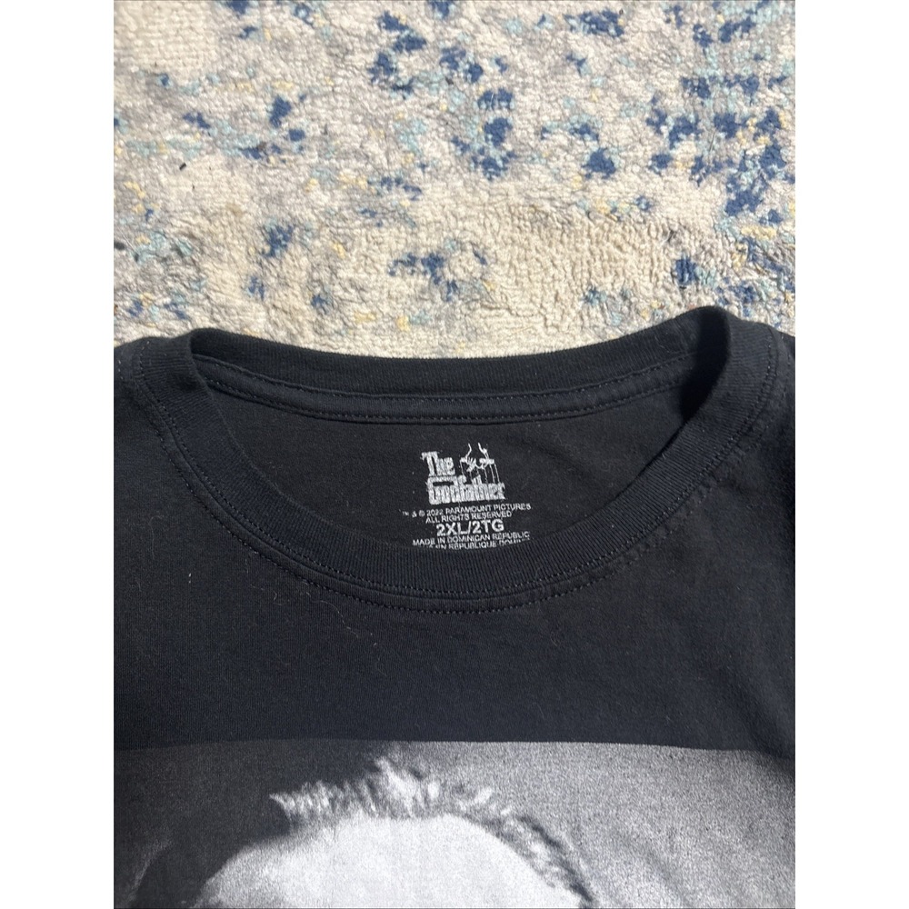 The Godfather Marlon Brando T-Shirt Men's 2XL Black 100% Cotton Paramount EUC - Picture 3 of 6